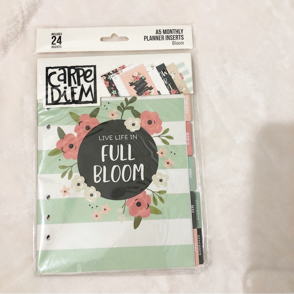 🆕 Carpe Diem A5 Monthly Planner Inserts includes 24 inserts